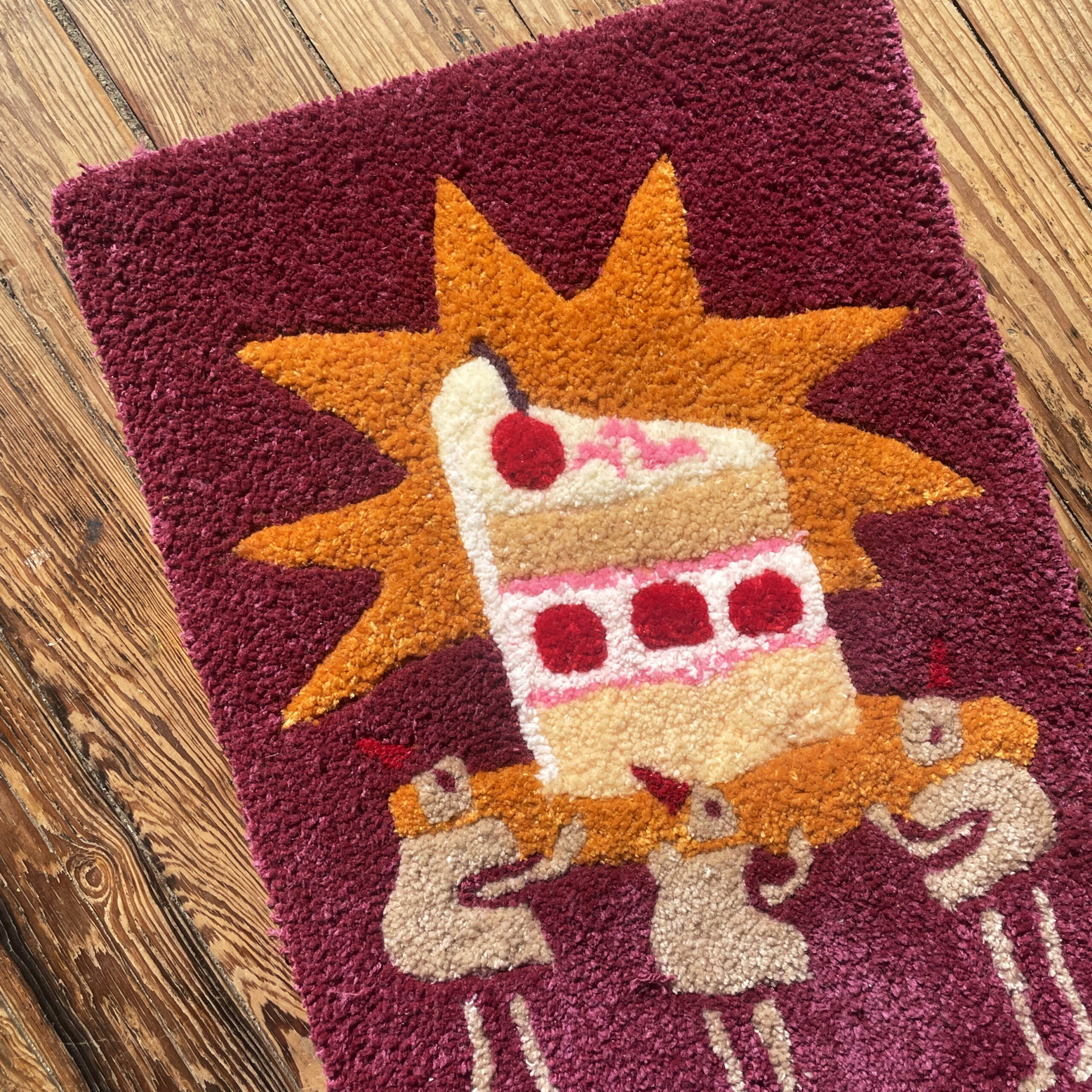 Alfombra Tres amigos y una torta - TAPIR + H0la.Luna - Imagen 2