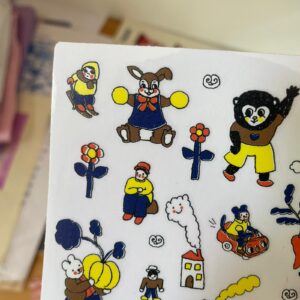 Plancha de stickers - Merienda - Flore