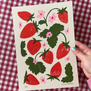 Serigrafía Frutillas - Lucila Gonzalez